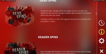 Dead, Dead or Deader: Giri gratis e/o respin