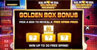 Deal or No Deal: Golden Box Megaways: Caratteristiche uniche
