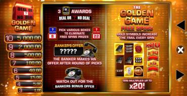 Deal or No Deal: Golden Game: Giri gratis e/o respin