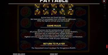 Deluxe Fruits 100: Regole