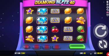 Diamond Blitz 40: Interfaccia