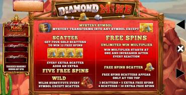 Diamond Mine Megaways Jackpot King: Giri gratis e/o respin