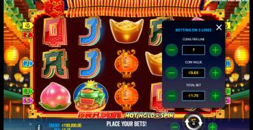 Dragon Hot Hold and Spin: Scommesse