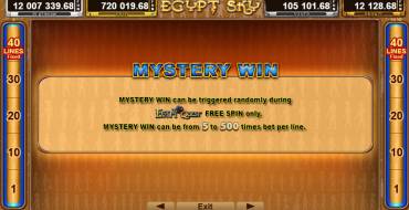Egypt Sky Egypt Quest: Caratteristiche uniche