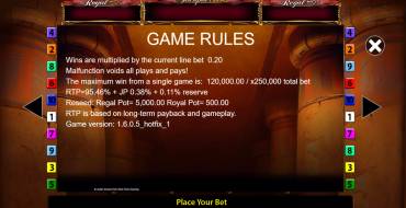 Eye of Horus Megaways Jackpot King: Regole