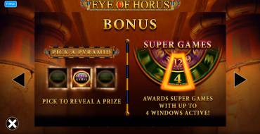 Eye of Horus Power 4 Slots: Giochi bonus