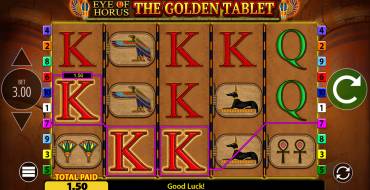 Eye of Horus The Golden Tablet: Vincite