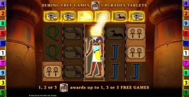 Eye of Horus The Golden Tablet: Giri gratis e/o respin