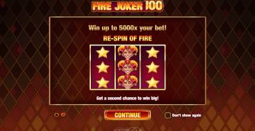 Fire Joker 100: Caratteristiche uniche