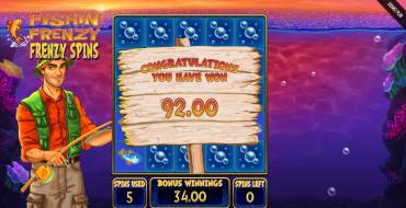 Fishin` Frenzy Prize Lines: Vincite
