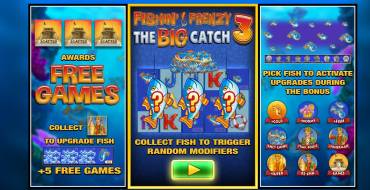 Fishin' Frenzy The Big Catch 3: Caratteristiche uniche