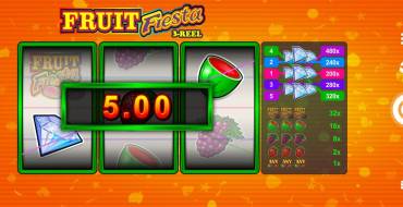 Fruit Fiesta 3 Reel - Progressive: Vincite