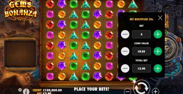Gems Bonanza: La scommessa