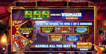 Genie Jackpots Wishmaker Jackpot King: Giri gratis e/o respin