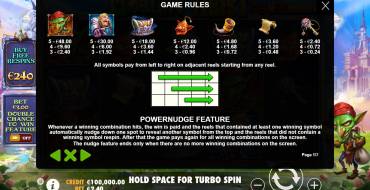 Goblin Heist Powernudge: Tabella dei pagamenti