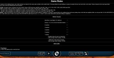 Gold Roulette: Tabella dei pagamenti