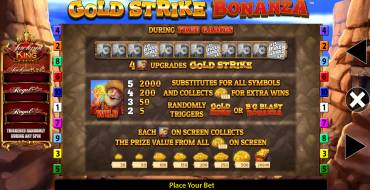 Gold Strike Bonanza Jackpot King: Giri gratis e/o respin
