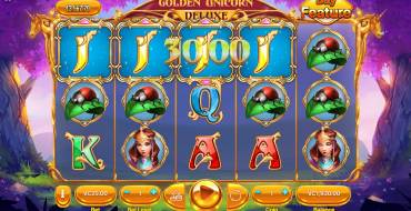 Golden Unicorn Deluxe: La schermata principale del gioco