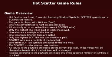 Hot Scatter: Regole