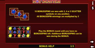 Hot Scatter: Giri gratis e/o respin