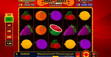 Hot Slot: 777 Coins Extremely Light: Slot machine