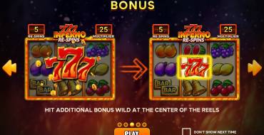 Inferno 777 Re-Spins: Giochi bonus