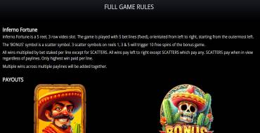 Inferno Fortune: Regole
