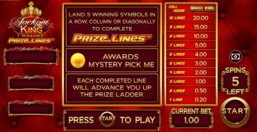 Jackpot King Prize Lines: Slot machine