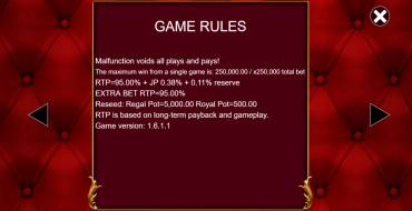 Jackpot King Prize Lines: Regole