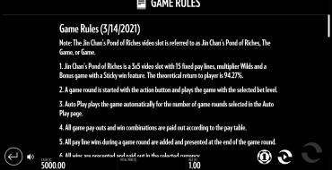 Jin Chan's Pond of Riches: Regole