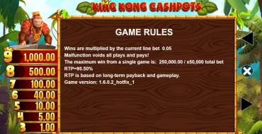 King Kong Cashpots: Regole