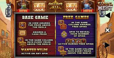 King of the West: Giri gratis e/o respin