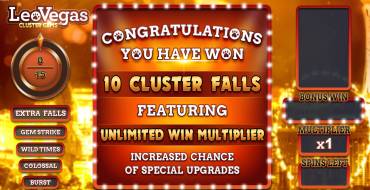 Leo Vegas Cluster Gems: Giochi bonus