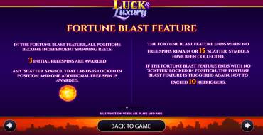 Luck & Luxury: Giochi bonus