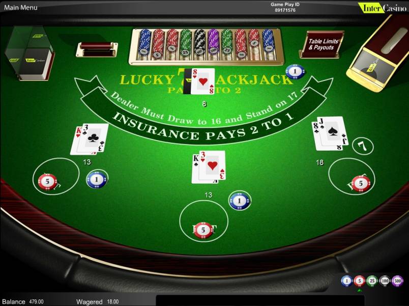Lucky 7 Blackjack in linea