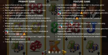 Lucky Dragon Casino: Giochi bonus
