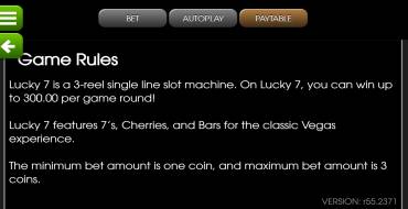 Lucky Seven: Regole