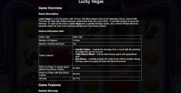 Lucky Vegas: Regole