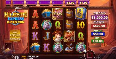 Majestic Express Gold Run: Caratteristiche uniche