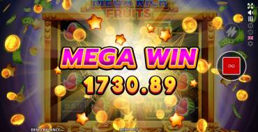 Mega Rich Fruits: Vincite