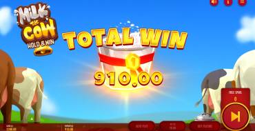 Milk the Cow Hold & Win: Vincite