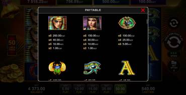 Mystic Desert Bell Link: Tabella dei pagamenti