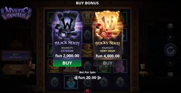 Mystic Spells: Giochi bonus
