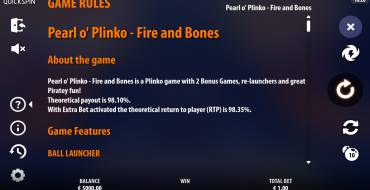 Pearl o’ Plinko – Fire & Bones: Regole