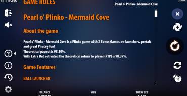Pearl o’ Plinko – Mermaid Cove: Regole