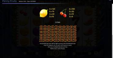 Penny Fruits Xtreme Christmas Edition: Linee