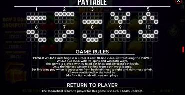 Power Wildz Fruit Saga: Regole