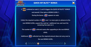 Quick Hit Blitz Blue: Giochi bonus