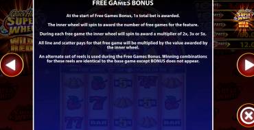 Quick Hit Super Wheel Wild Red: Giri gratis e/o respin