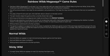 Rainbow Wilds Megaways: Regole